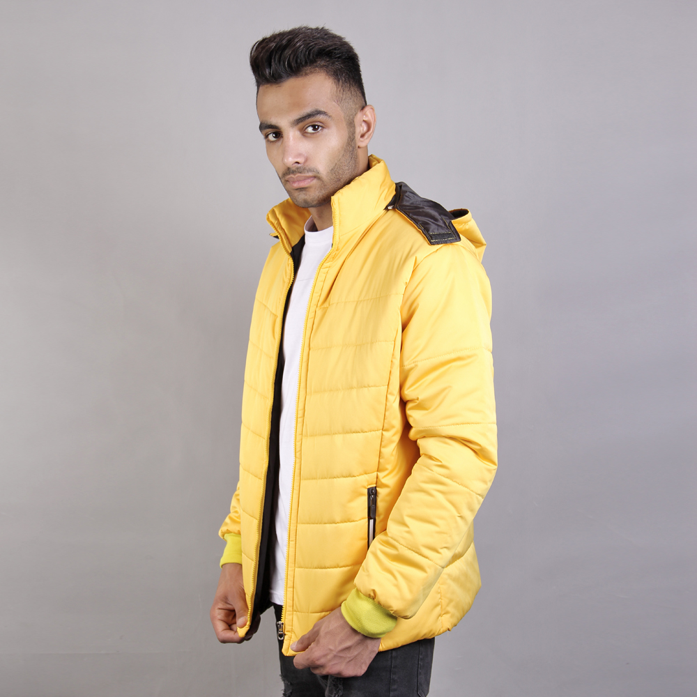 کاپشن denim زرد